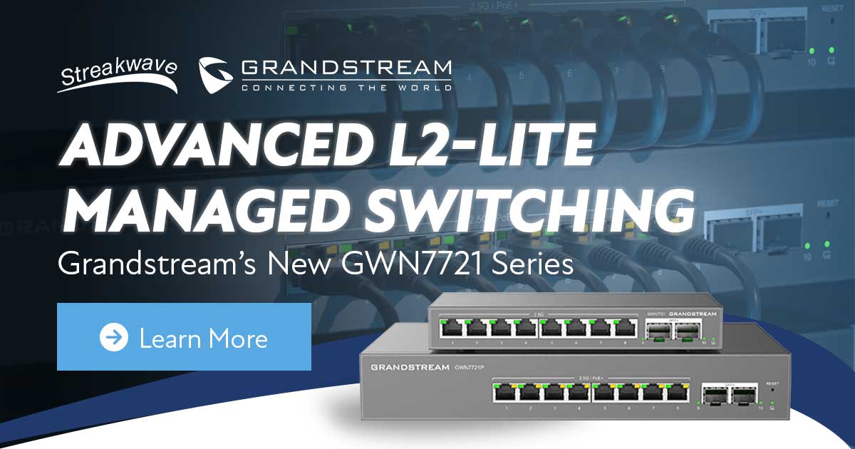 Grandstream GWN7721 & GWN7721P: Multigigabit Layer 2 Lite Switches